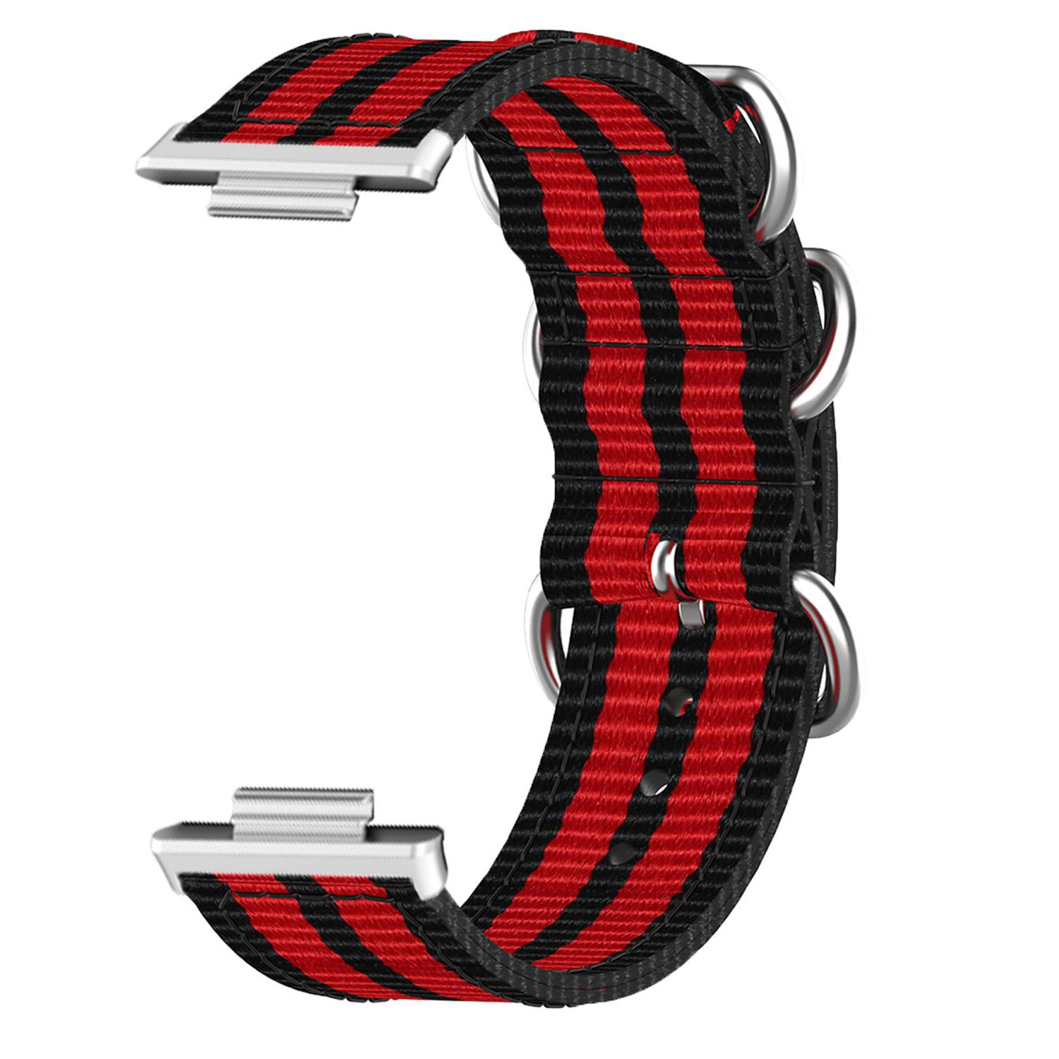 

Nylon Strap for Xiaomi Smart Band 9 Pro/8 Pro/Redmi Watch 5 eSIM/5/4 Three Ring Watch Band with Metal Connector B