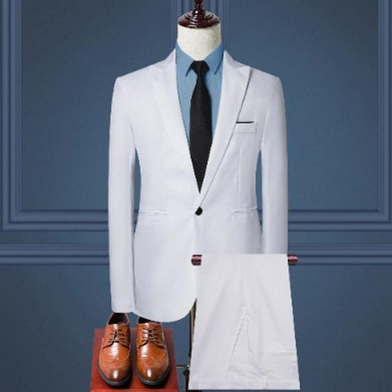 Herren Koreanischer Stil Slim Fit 2-teiliger Anzug: 2017 Frühling/Herbst Lässiges Arbeitsjacken-Set