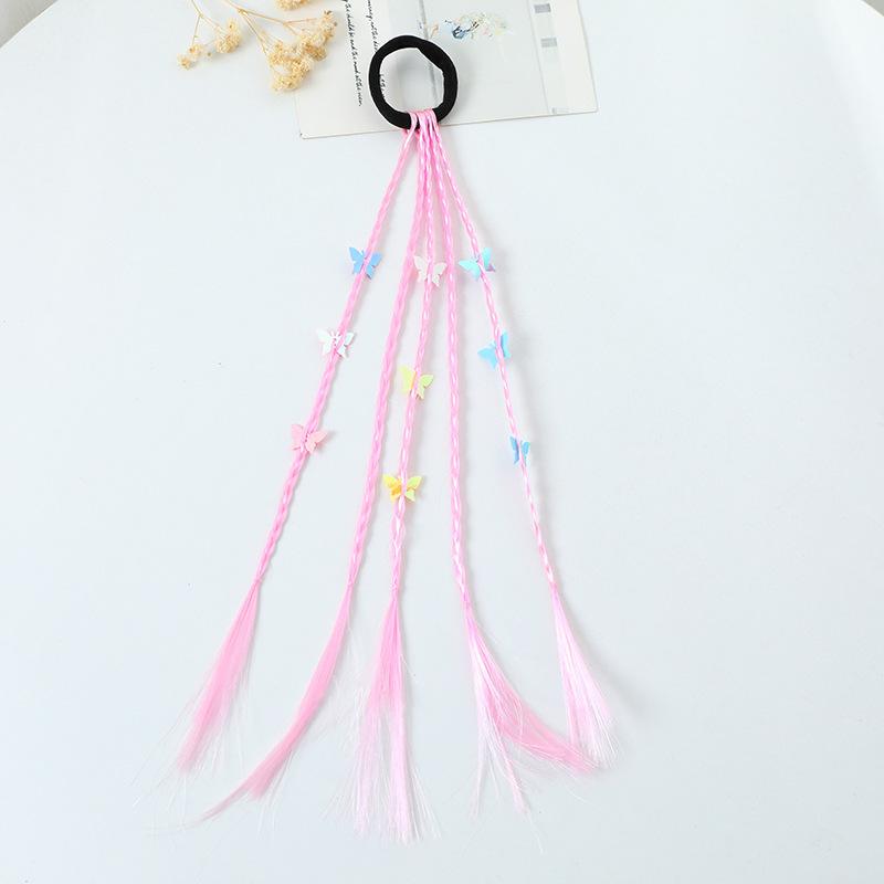 1PC Lovely Girls Colored Dirty Braids Wigs Ponytail Headbands Rubber Bands Hair Bands Headwear Kids Hair Accessories