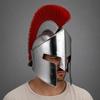 Handmade Spartan Helmet Polished Steel Corinthian Helmet with Red Crest for Cosplay  Decor