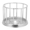 Stainless Steel Tortoise Feeder Round Railing Shape Evenly Scatter Safe Reasonable Tortoise Feeding Basin for Pet Store for