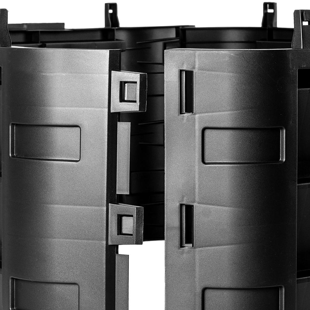 KADAX Composter Black Garden Modular Frost-Resistant Fertilizer Tank 1250L