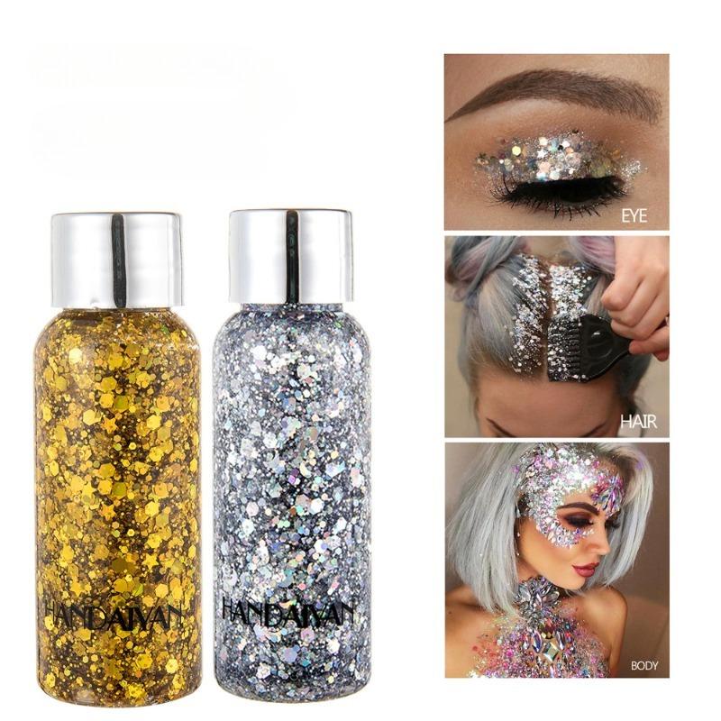 Glitter Eyeshadow Gel for Stage Makeup with Laser-style Large Glitter Sparkle Effect