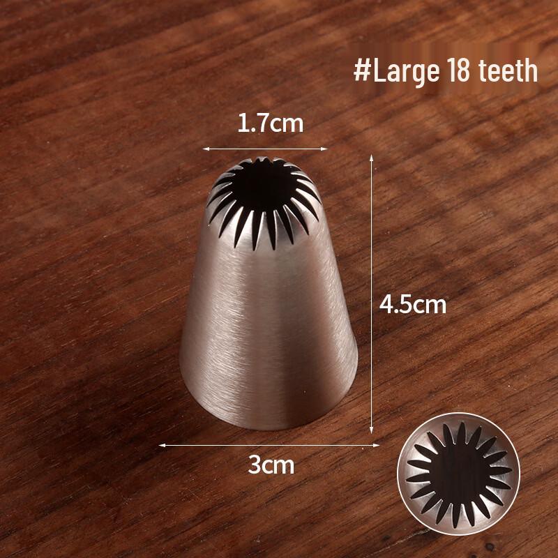 Набор многозубчатых кондитерских насадок из нержавеющей стали
