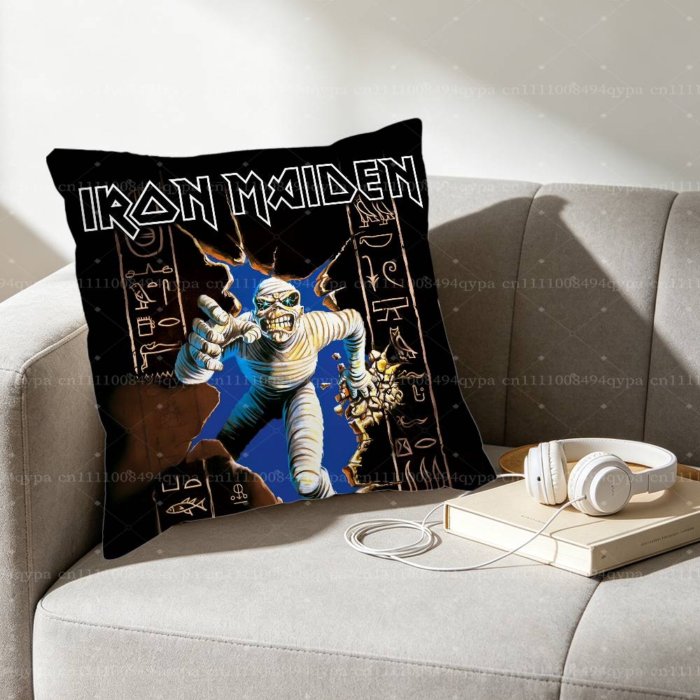 IIron Maiden Senjutsu Square Cushion Pillow Case Sofa BedroomLiving Room Backrest Multiple Sizes Washable Covers