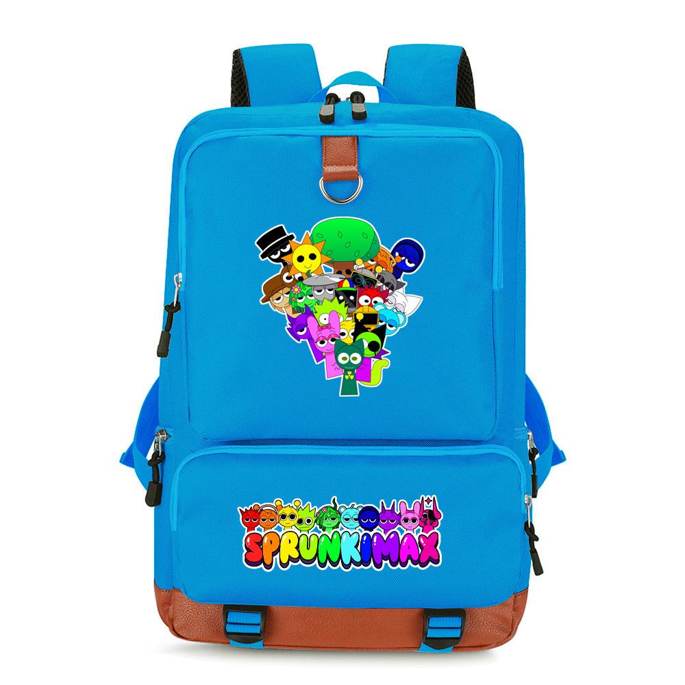 Srunki Backpack Multifunctional Large Capacity Business Backpack Lightweight Burden Reduction Primary and Secondary School Student Bag