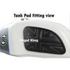 Union Jack "Black & White Leather knee Tank Pad" Fit for Royal Enfield GT 650