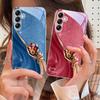 Colorful gemstone pattern For Samsung A 73 72 71 70 56 55 54 53 52 51 50 42 35 34 33 32 31 26 25 24 23 22 30 20 glass phone case