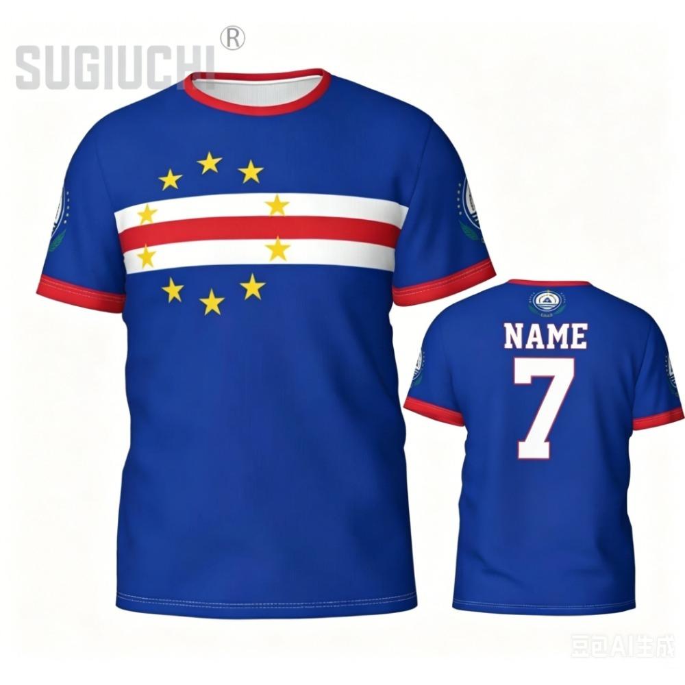 Individuelle Name Nummer Kap Verde Flagge Emblem T-Shirts Für Männer Frauen T-Shirts Team Kleidung Fußball Fans Geschenk