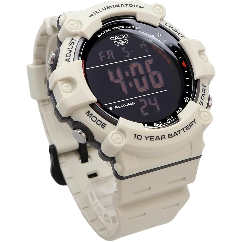 Casio AE-1500WH-8B2V Men's Standard Digital Watch Matte Ivory Color Overseas Model