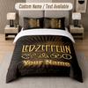 Custom Bedding Set Led Zeppelin Pattern, Print Name Text 1 Duvet Cover plus 2 Pillowcases Home Textile