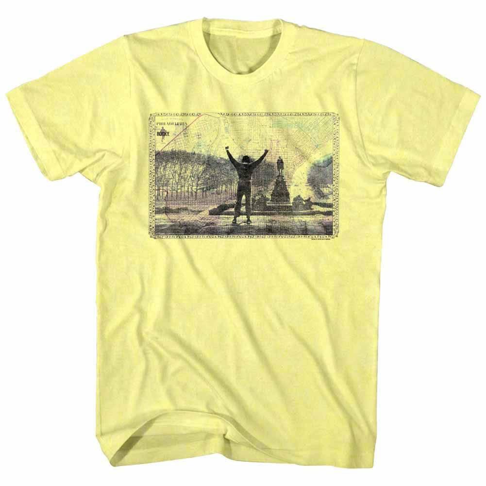 Rocky Philadelphia Street Map Men T Shirt XXL