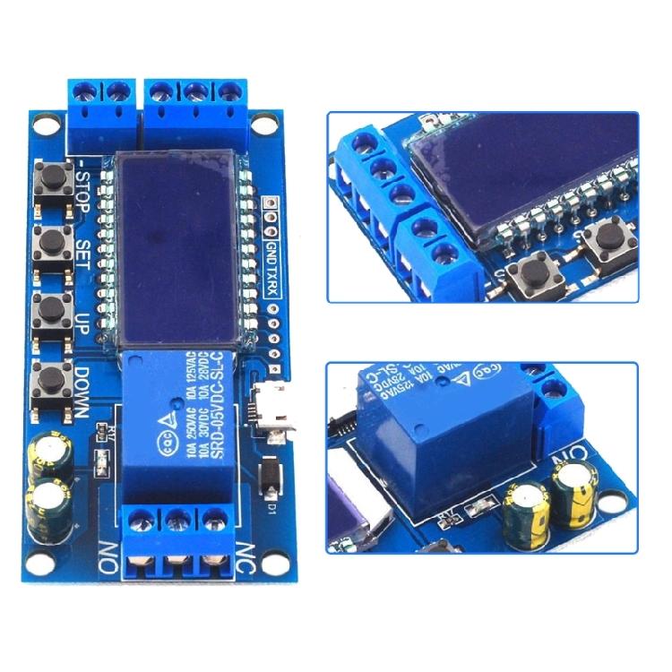 Timer Delay Relays with Optocoupler Isolation LCD Display 6-30V Timer Relays Controller Module Electronic Relays Module