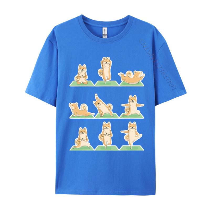 Akita Inu Chien Pose de Yoga Zen Mignon T-shirt Coton Hauts Jeunesse T-shirts Europe T-shirts Populaires Marque T-shirt
