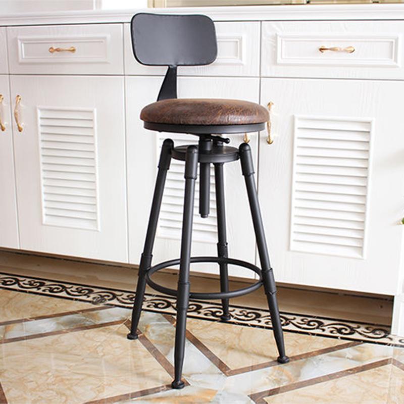 Metal Bar Chair Quality Modern Furniture Swivel High Chairs Nordic Counter Stool Bar Chair Large Luxury Art Design High Chairs