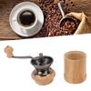 Coffee Grinder Manual Oak Stainless Steel Retro Ergonomic Crank Handle Conical Grinding   Portable Coffee Bean Grinder