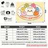 Steamed Bun Birthday Backdrop, Adorable Cartoon Baozi Wall Decor for Party