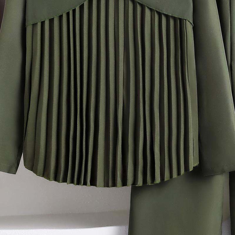 Mädchen Herbst Neue Mode Rückenplissiertes Langarmhemd + Lässige Lange Hose Set Kinderkleidung