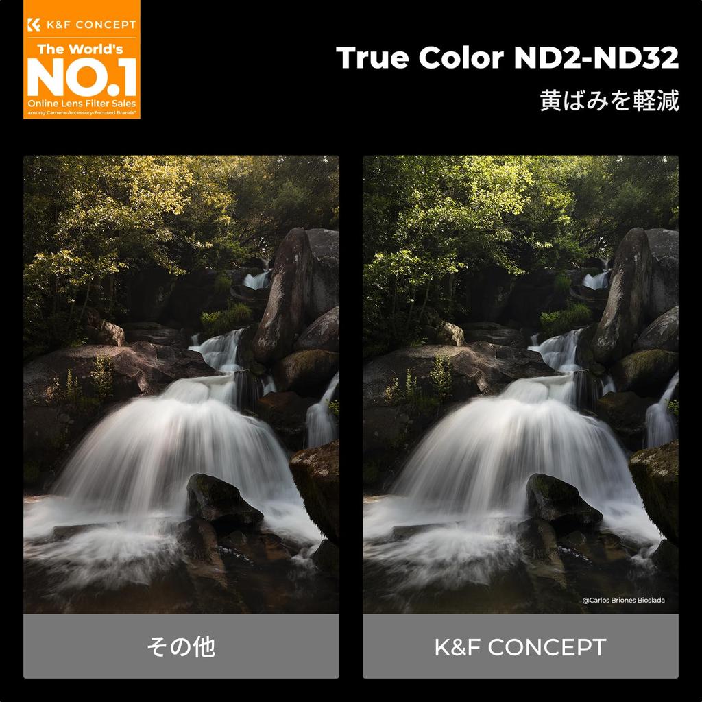 CONCEPT 67mm Variable ND True Color Stops of Light Brass Flare and Ghost No Color Nano No Vignetting K&F Filter, & 0.1% Ultra-Low Reflectivity, ND2-32