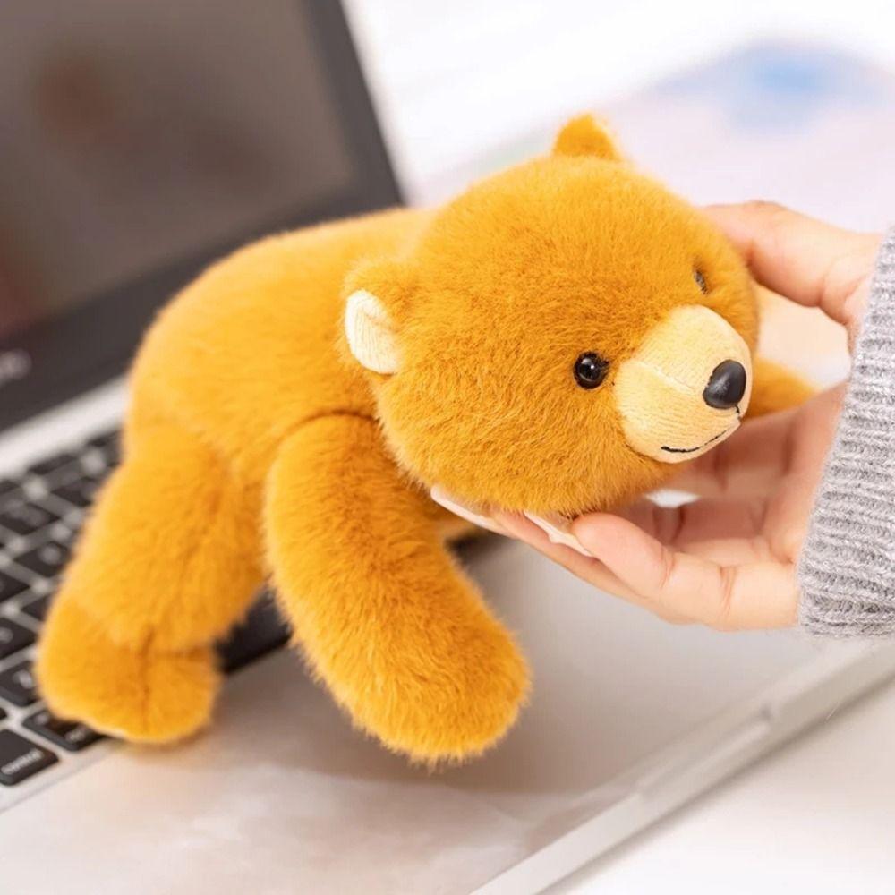 Sloth Husky Raccoon Bear Plush Table Ornament Stuffed Animal Doll Plush Lying Animal  Kids Toy