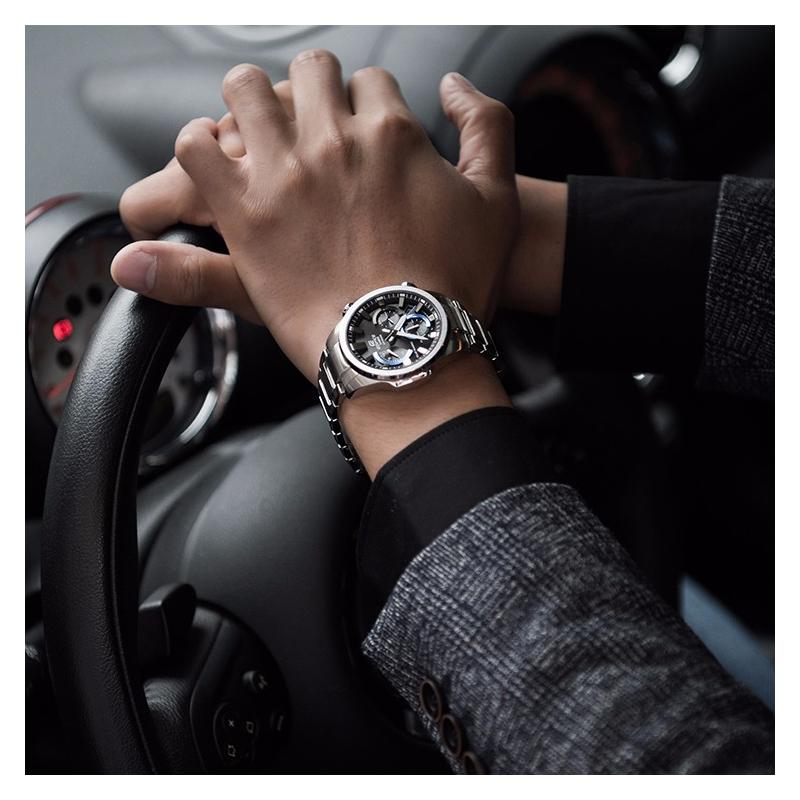 Casio EDIFICE Series Racing Dial Solar Waterproof Solar Quartz Movement Stainless Steel Strap Japanese and Korean Watch Men's Watch EFB-640SBD-1A2UPR