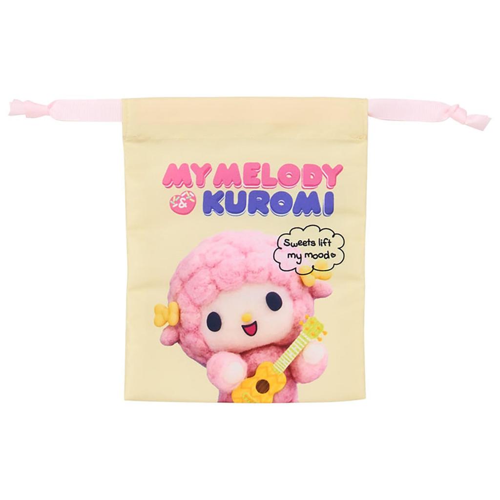 Sanrio Drawstring Bag Set of 3 Original Anime My Melody My Melody Kuromi Recommended for Ages 3 and Up 879983 (Netflix & Kuromi) & Polyester/PVC