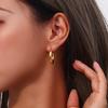 Minimalistischer Schmuck 18K Vergoldeter Edelstahl 20mm 25mm 30mm Creolen für Damen