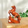 Yousheng Wooden Horse Figurine Small Horse Statue 2026 Chinese New Year Zodiac Animal Sculpture Feng Shui Office Desk Ornament for Wealth Luck