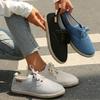 Chaussures de Toile Basses pour Femmes Automne Nouvelles Baskets Plates à Lacets Peu Profondes Décontractées pour la Marche pour Femmes Chaussures Vulcanisées d'Extérieur