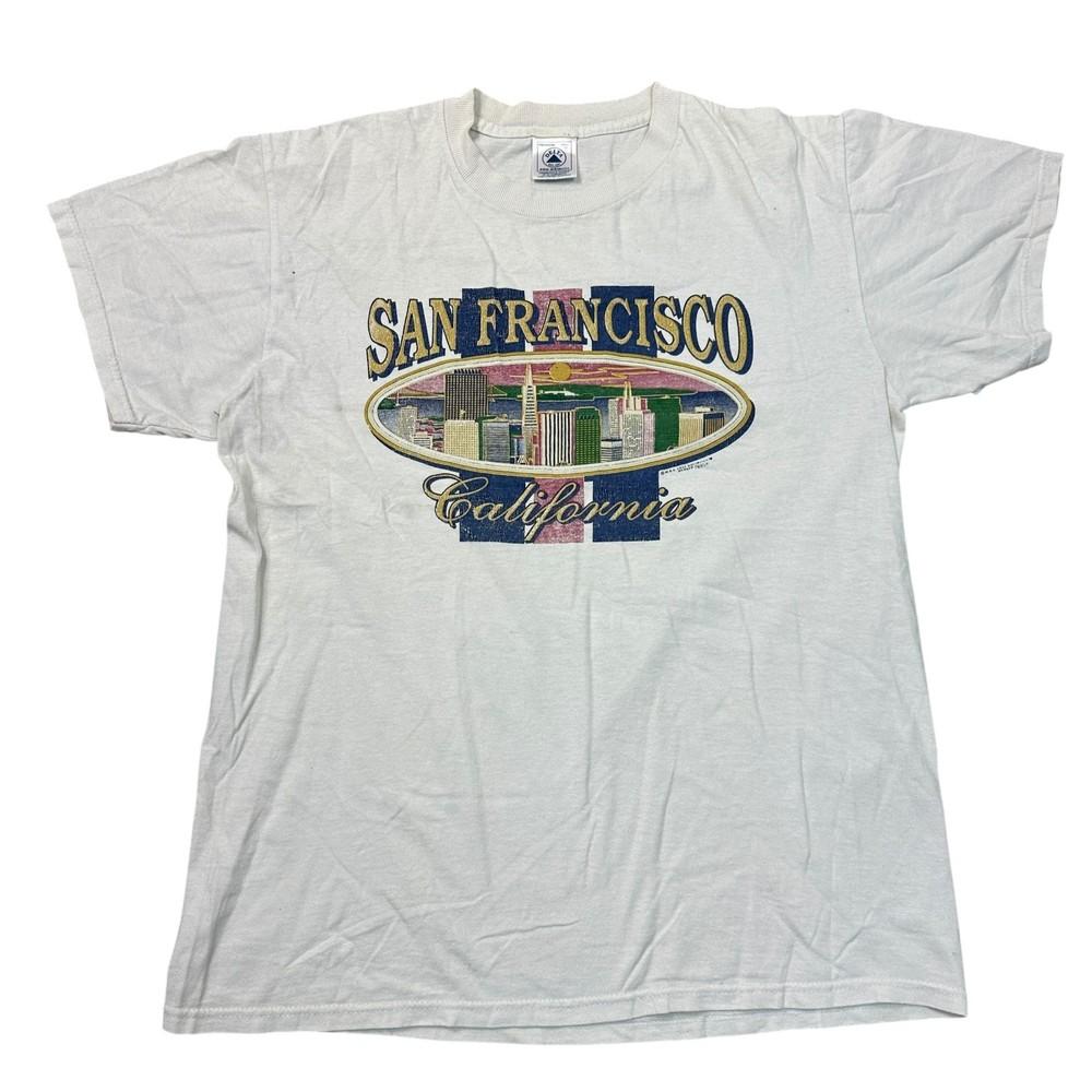 San Francisco T-shirt USA Big Logo Graphic Print White Mens