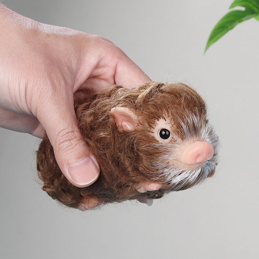 Silicone Pig Doll Cute Animal Toy Lifelike Miniature for