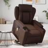 Vidaxl Lift-Up Massage Chair, Reclining, Brown, Eco-leather