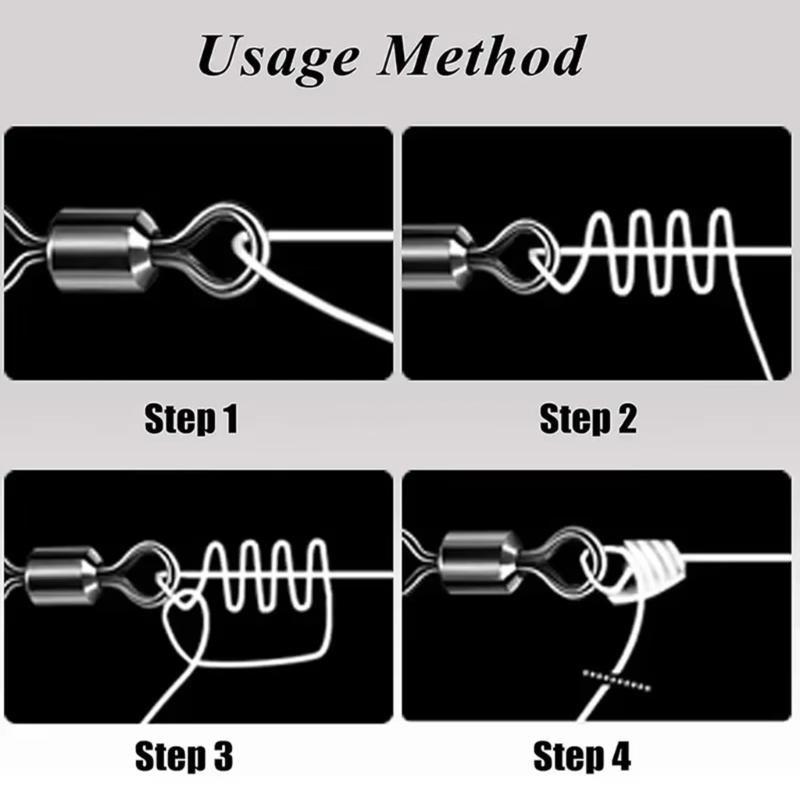 210lots Fishing Swivels Set with 5 Different Size Corrosions Resistant Metal Connectors for Professional Anglers