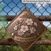 2D Flat - One Vintage Metal Aluminum Sign with A Cherry Blossom Theme, Measuring, Perfect As A Mother'S Day Decorative Gift for Living Rooms