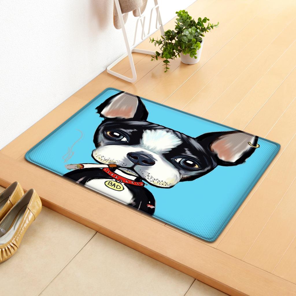 Dog Pattern Non-Slip Carpet Office Chair Floor Mat Door Mat Foot Mat