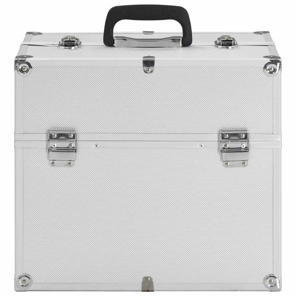 Cosmetic Case 38 X 23 X 34 Cm Silver Aluminum