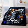 Rap Legend In Blue Blanket Flannel Blanket for bed, sofa, Camping, Hiking, Picnic Essentials, gift for family Fan gifts