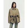 Fu Zhi'en Vintage Relaxed Workwear Short Trench Coat