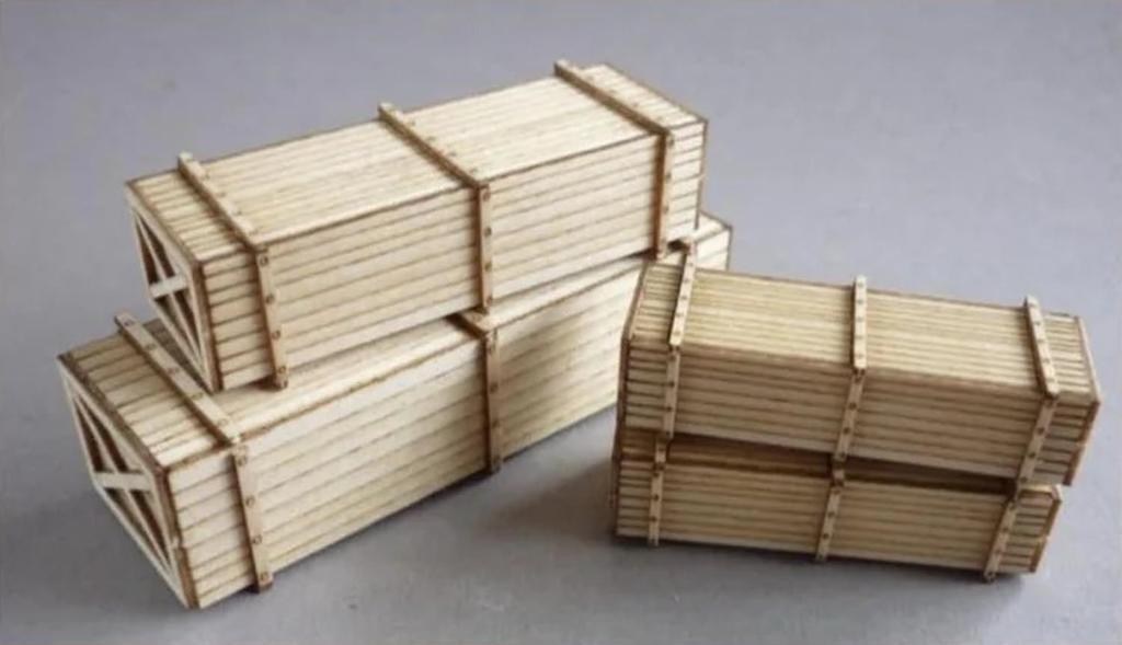RT Diorama 1/35 Scale Wooden Box Set No. 2 Miniature Accessories RTD35551 (Scenery)
