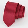 Men's Solid Color Narrow Shiny Polyester Silk Tie - Formal & Casual Fashion