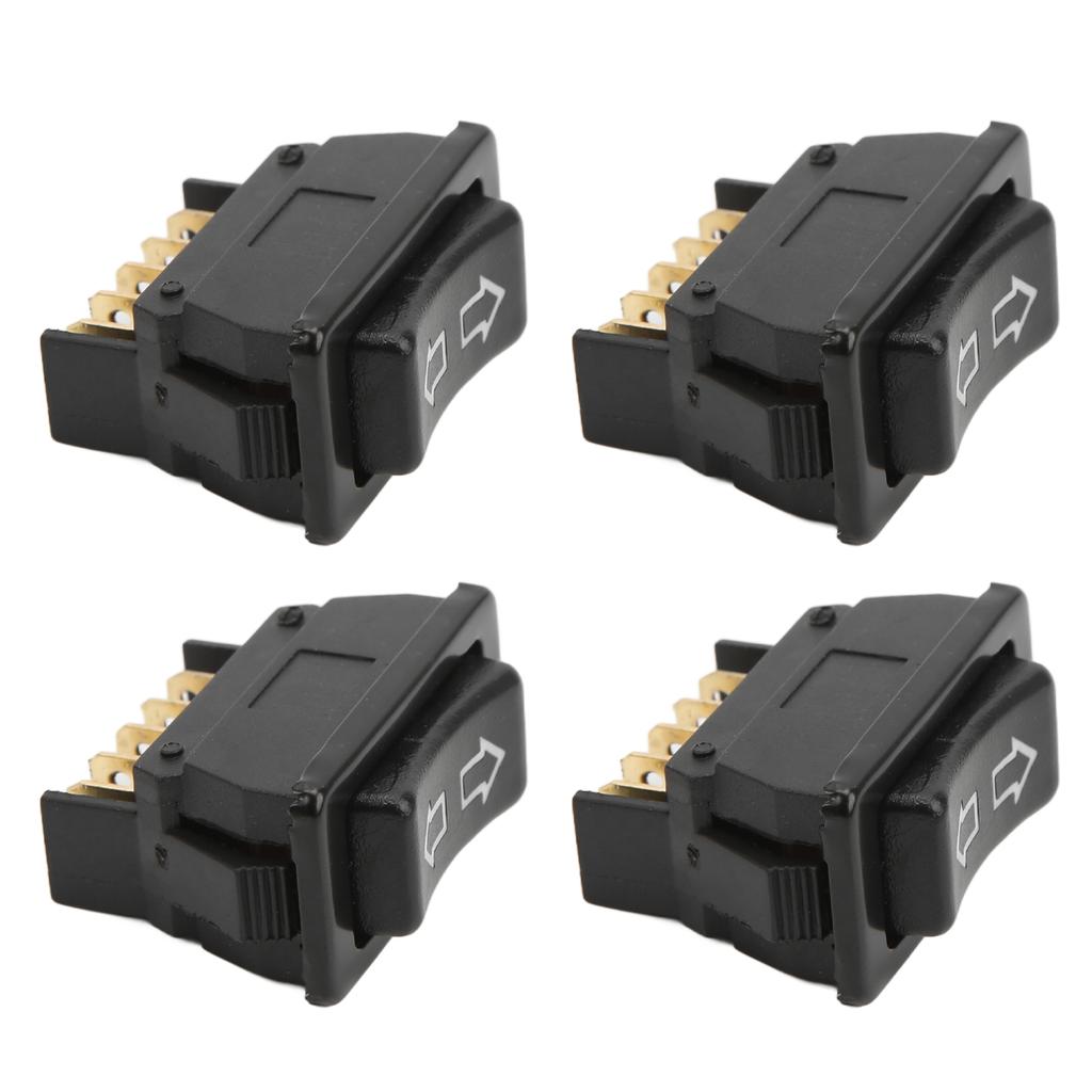 4PCS 5Pin Power Window Switch Car Universal Glass Lift Drive Switches with Green Lamp DC12V 24V