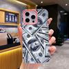 USD Dollar Jelly Double Layer Pink Mobile Phone Case for iPhone 17 16 15 14 13 12 11 Air Pro Max Plus Protective