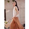 La Chapelle High-End Embroidered Sleeveless Chiffon Top