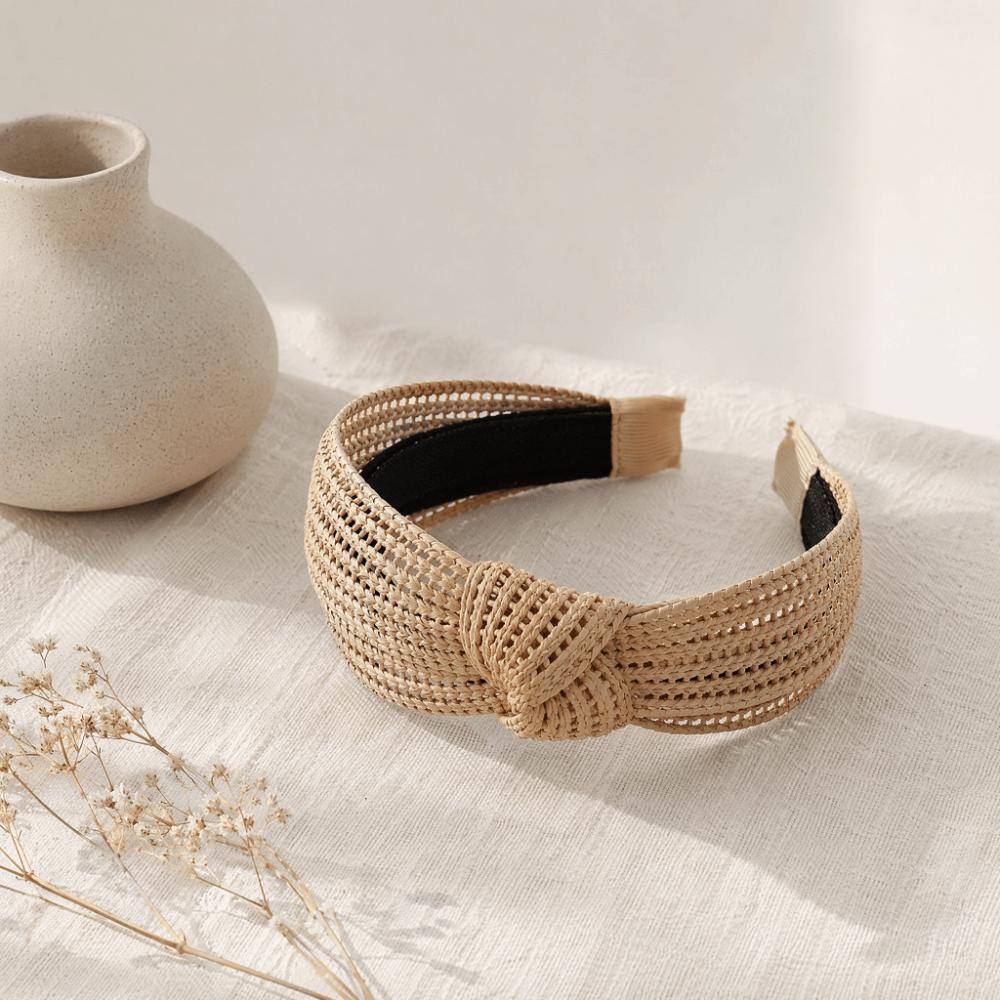 Chic Style Raffia Hairbands Eco-Friendly Straw Wedding Headpiece Bohemian Headbands Spring Summer