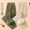 Children's Fleece-Lined Corduroy Joggers - Warm Elastic Waist Pants for Boys (Autumn/Winter)