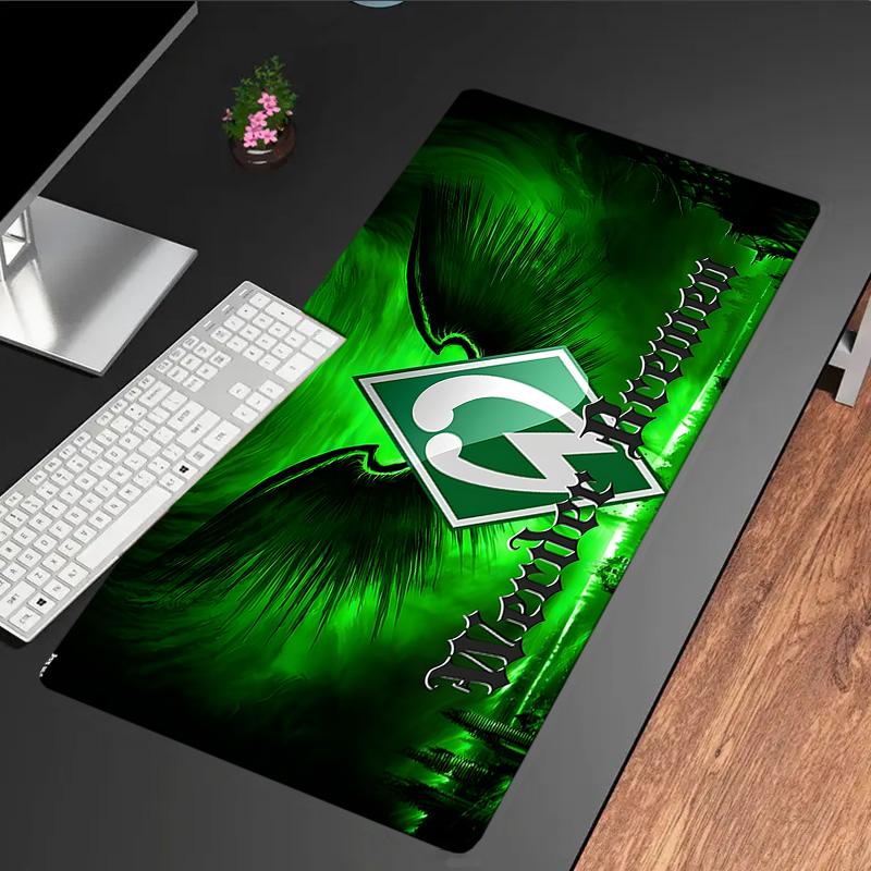 Grünes Bremen Muster Mauspade, Gummiunterseite, Mauspade für Gamer und Bürogebrauch, Gaming Schreibtisch, Leicht zu reinigende Matte Weihnachtsgeschenke für Fans