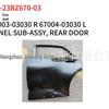 Toyota 2023 BZ3 Rear Door Shells - Right 67003-03030, Left 67004-03030
