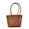 Handmade Rattan Woven Handbag: Retro Bamboo Straw Beach Basket