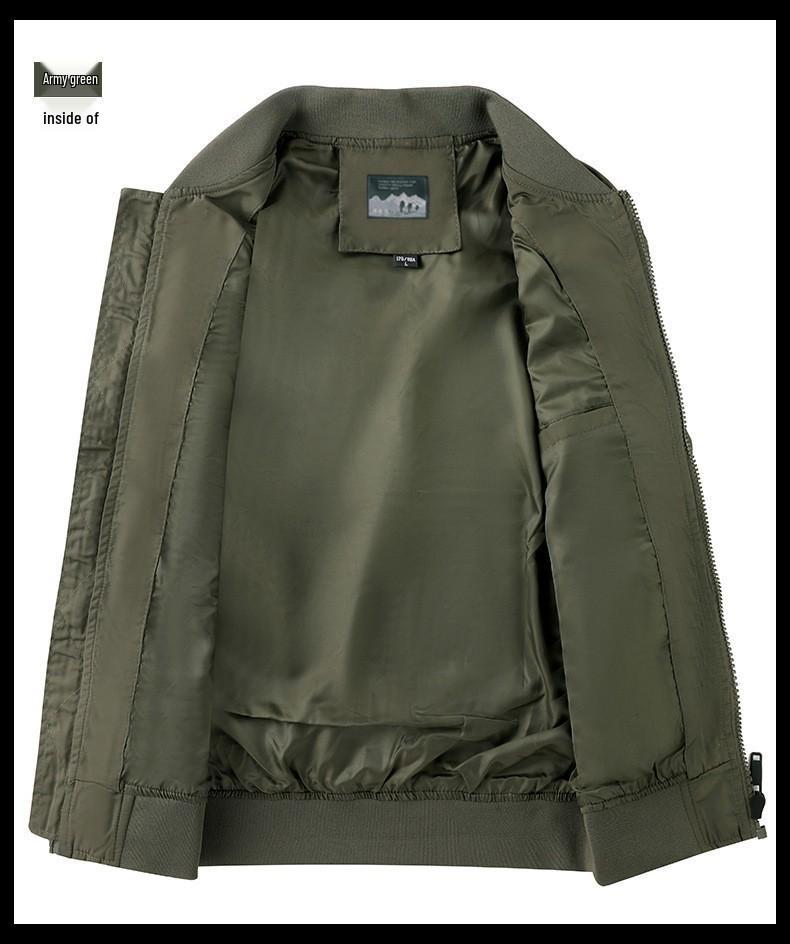 Pánská přeshraniční bomber bunda - Funkční baseballový kabát s více kapsami a větruodolná bunda