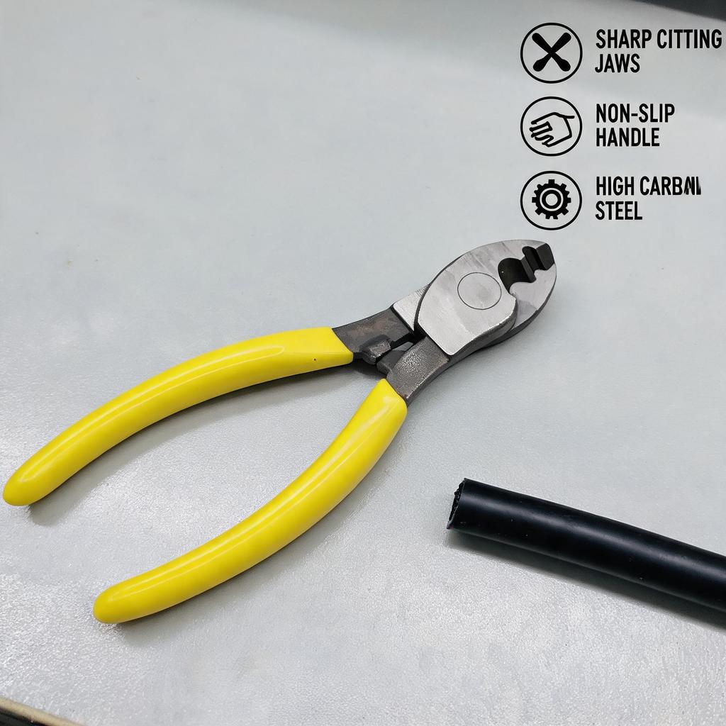6 Inch Electric Manual Cable Cutter Tool, Multifunctional Anti Slip Electrician Pliers, Labor-saving Wire Stripping Pliers